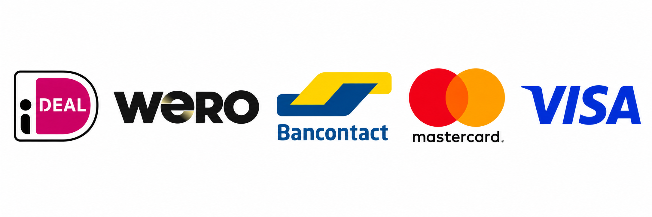 Betaalmethoden: iDEAL, Wero, Bancontact, Mastercard en Visa